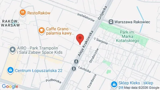 Apartments for rent i Warszawa Wawer - kort over placeringen
