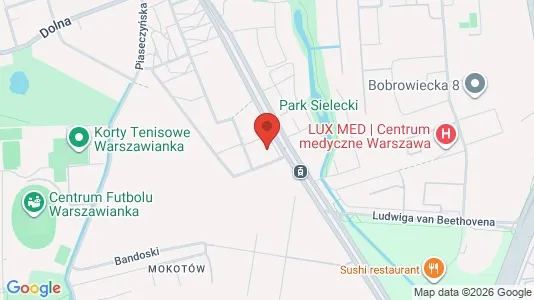 Apartments for rent i Warszawa Mokotów - kort over placeringen