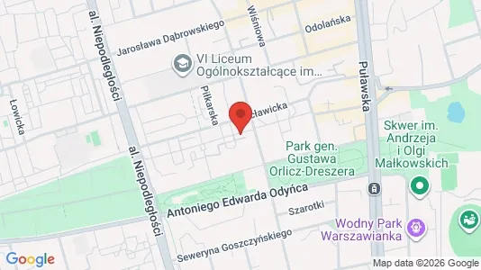 Apartments for rent i Warszawa Mokotów - kort over placeringen