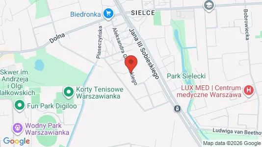 Apartments for rent i Warszawa Mokotów - kort over placeringen