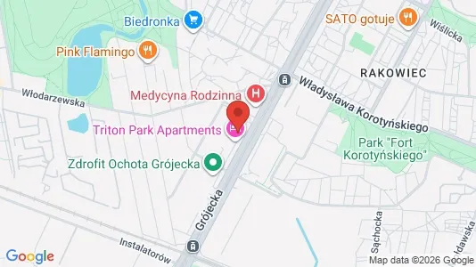 Apartments for rent i Warszawa Wawer - kort over placeringen