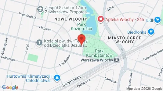 Apartments for rent i Warszawa Wawer - kort over placeringen
