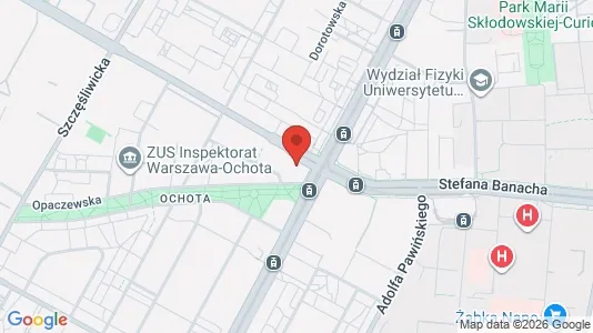 Apartments for rent i Warszawa Wawer - kort over placeringen