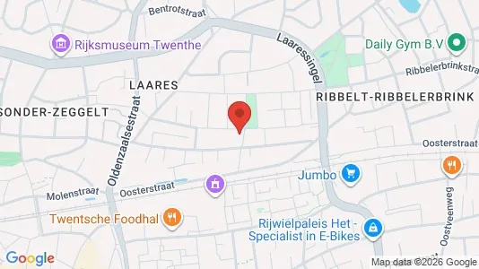 Rooms for rent i Enschede - kort over placeringen