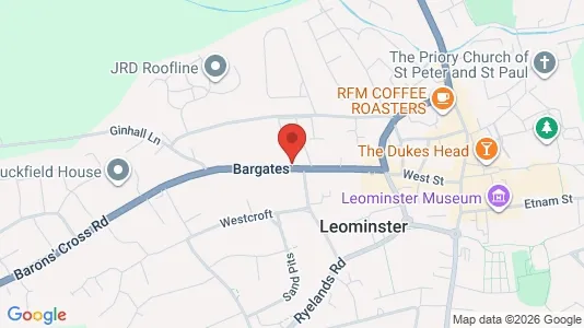 Apartments for rent i Leominster - Herefordshire - kort over placeringen