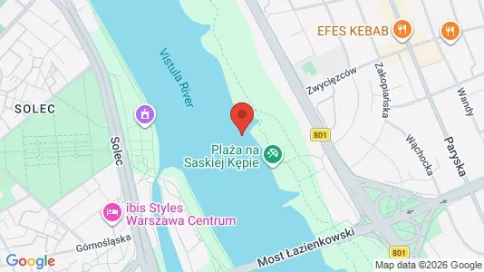 Apartments for rent i Warszawa Praga-Południe - kort over placeringen