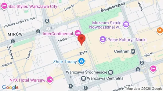 Apartments for rent i Warszawa Śródmieście - kort over placeringen