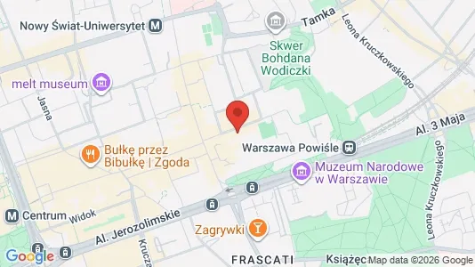 Apartments for rent i Warszawa Śródmieście - kort over placeringen