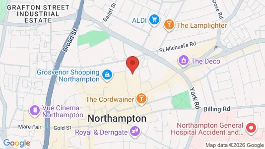 Apartments for rent i Northampton - Northamptonshire - kort over placeringen