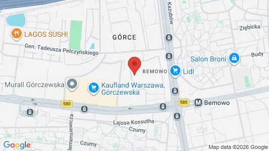 Apartments for rent i Warszawa Wawer - kort over placeringen