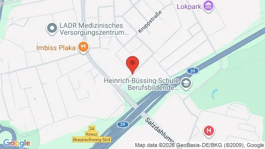 Apartments for rent i Braunschweig - kort over placeringen