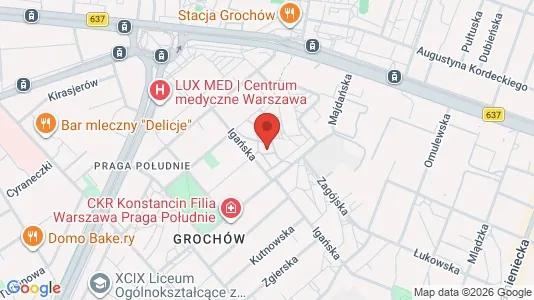 Rooms for rent i Warszawa Wawer - kort over placeringen