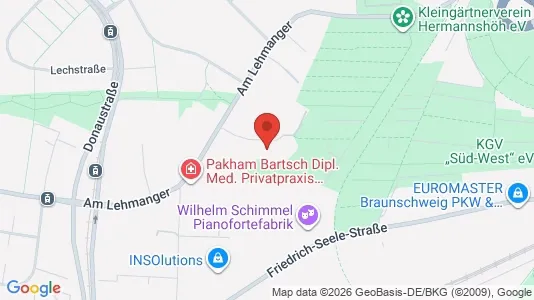 Apartments for rent i Braunschweig - kort over placeringen