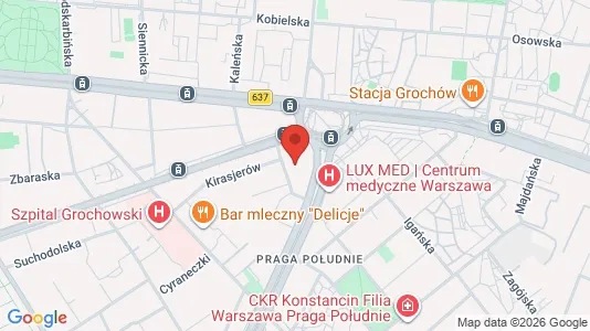 Apartments for rent i Warszawa Wawer - kort over placeringen