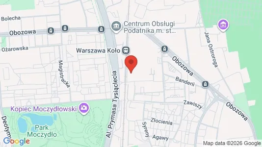 Apartments for rent i Warszawa Wola - kort over placeringen