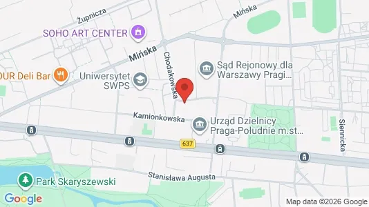 Apartments for rent i Warszawa Wawer - kort over placeringen
