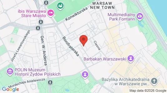 Apartments for rent i Warszawa Śródmieście - kort over placeringen