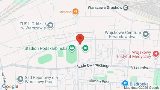 Apartments for rent i Warszawa Praga-Południe - kort over placeringen