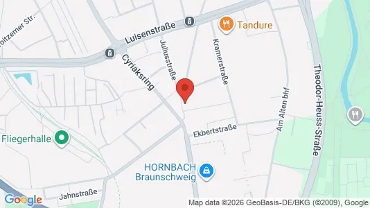 Apartments for rent i Braunschweig - kort over placeringen