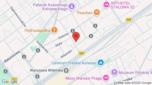 Apartments for rent i Warszawa Praga-Północ - kort over placeringen