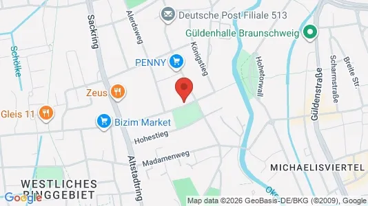 Apartments for rent i Braunschweig - kort over placeringen