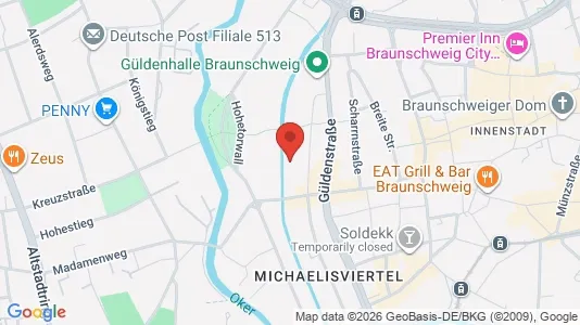 Apartments for rent i Braunschweig - kort over placeringen