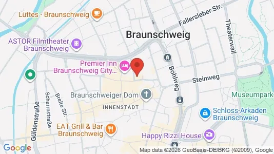 Apartments for rent i Braunschweig - kort over placeringen