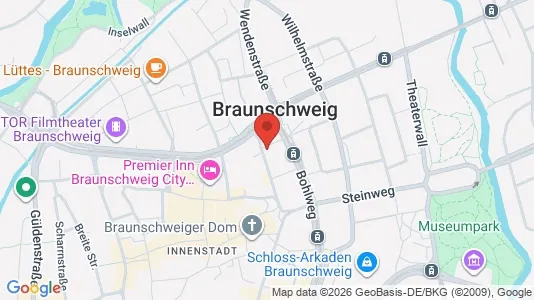 Apartments for rent i Braunschweig - kort over placeringen
