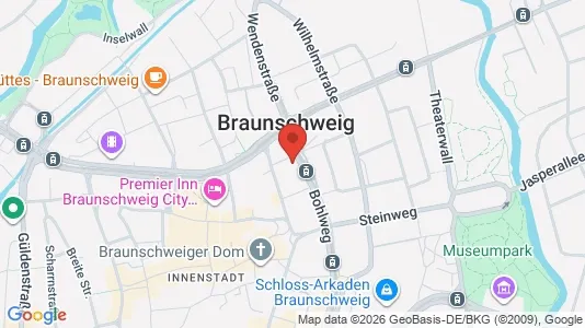 Apartments for rent i Braunschweig - kort over placeringen