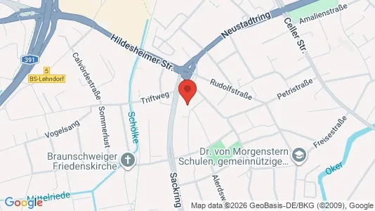 Apartments for rent i Braunschweig - kort over placeringen