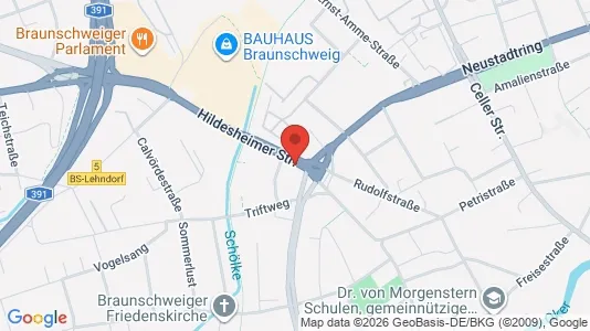Apartments for rent i Braunschweig - kort over placeringen