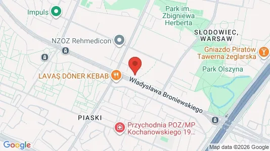 Apartments for rent i Warszawa Bielany - kort over placeringen
