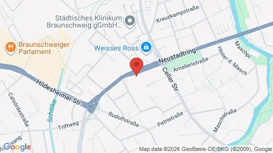 Apartments for rent i Braunschweig - kort over placeringen