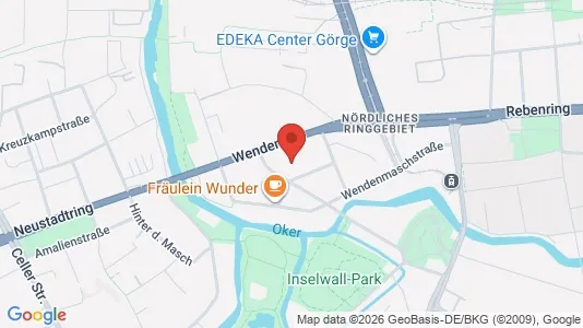 Apartments for rent i Braunschweig - kort over placeringen