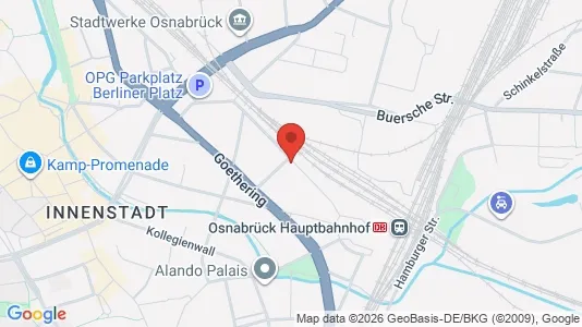 Rooms for rent i Osnabrück - kort over placeringen