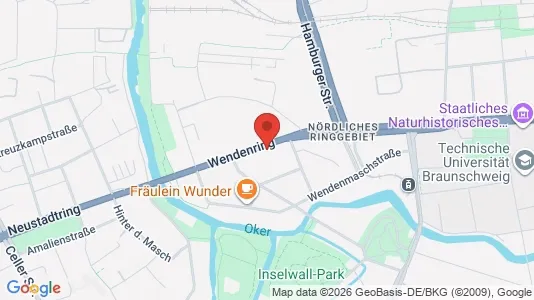 Apartments for rent i Braunschweig - kort over placeringen