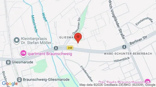 Apartments for rent i Braunschweig - kort over placeringen