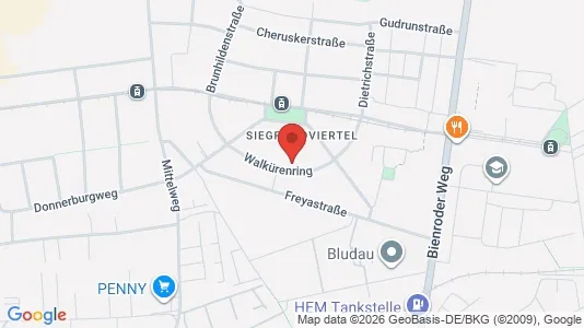 Apartments for rent i Braunschweig - kort over placeringen