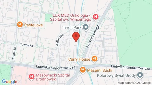 Apartments for rent i Warszawa Wawer - kort over placeringen