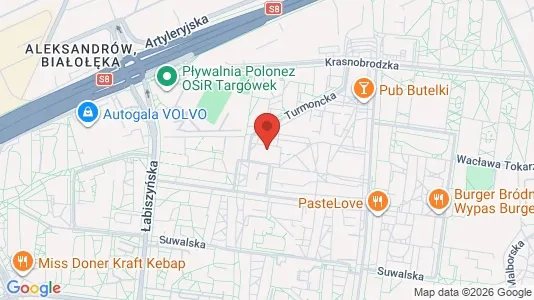 Rooms for rent i Warszawa Wawer - kort over placeringen