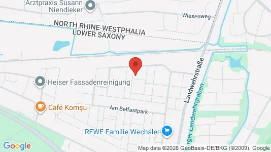 Apartments for rent i Osnabrück - kort over placeringen