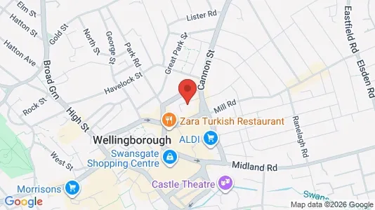 Apartments for rent i Wellingborough - Northamptonshire - kort over placeringen