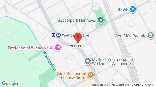 Apartments for rent i Hannover - kort over placeringen