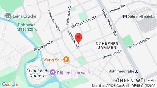 Apartments for rent i Hannover - kort over placeringen