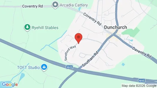 Apartments for rent i Rugby - Warwickshire - kort over placeringen