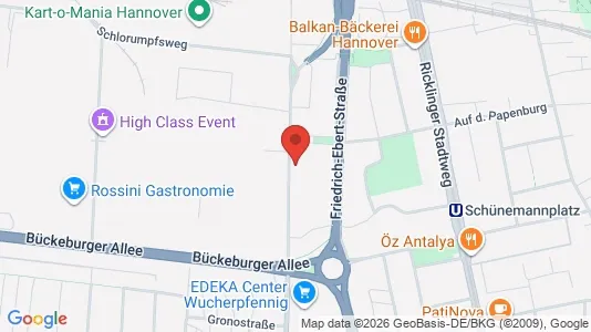 Apartments for rent i Hannover - kort over placeringen