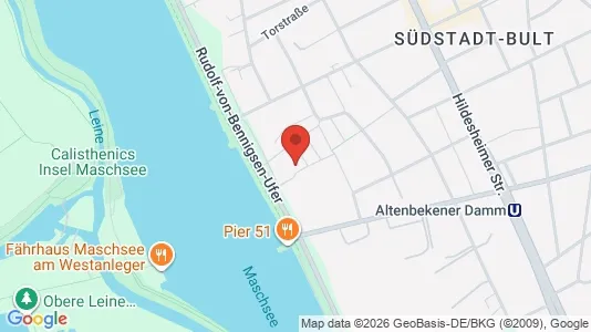Apartments for rent i Hannover - kort over placeringen