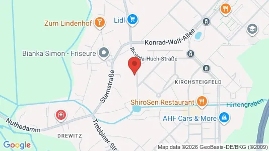 Apartments for rent i Potsdam - kort over placeringen