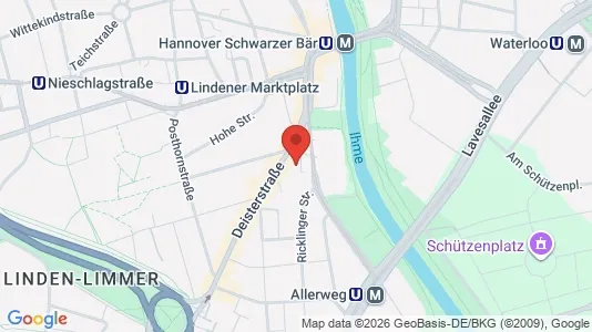 Apartments for rent i Hannover - kort over placeringen