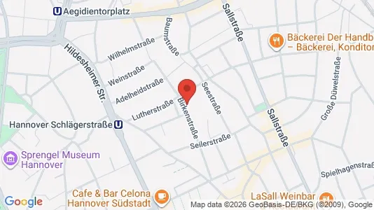 Apartments for rent i Hannover - kort over placeringen